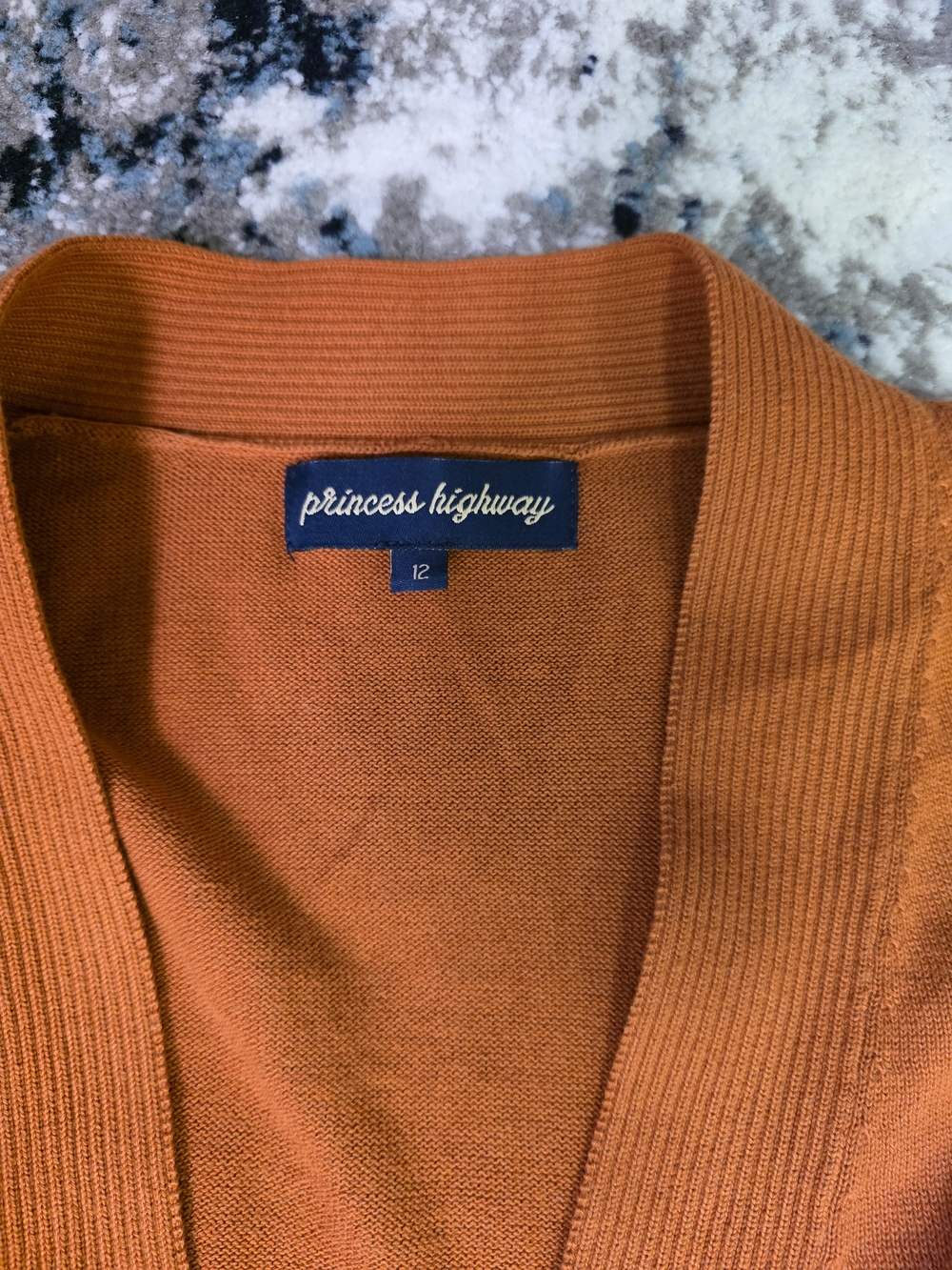 Princess Highway Burnt Orange Wrap Crop Cardigan - Picture 3 of 6